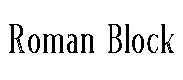 Roman Block Alphabet