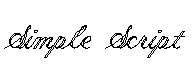 Simple Script Alphabet